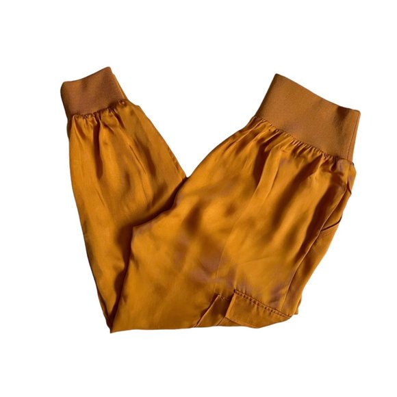 Cinq a Sept x Revolve Giles  Satin Jogger Pants in Cinnamon/Merigold - Picture 1 of 6